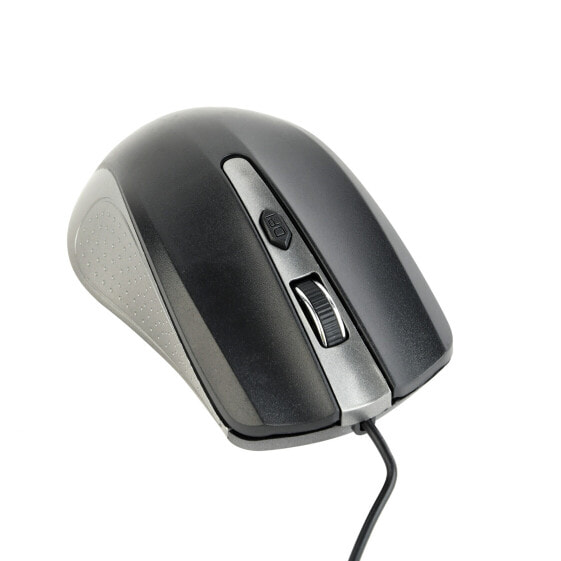 Оптическая мышь Gembird MUS-4B-01-GB - правая рука - USB Type-A - 1200 DPI - черный - серый