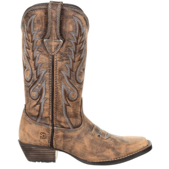 Durango Dream Catcher Distressed Square Toe Cowboy Womens Brown Casual Boots DR