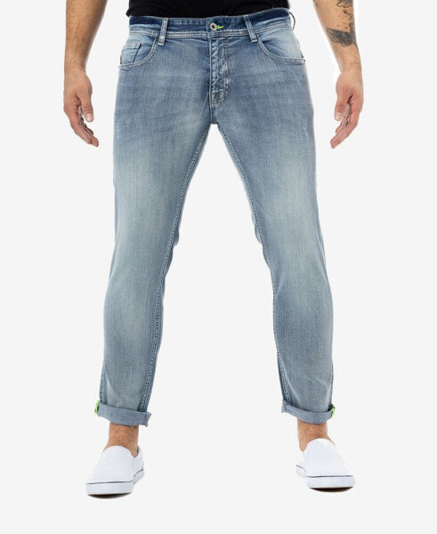 Men's Rawx Contrast Neon Stitch Flex Jeans