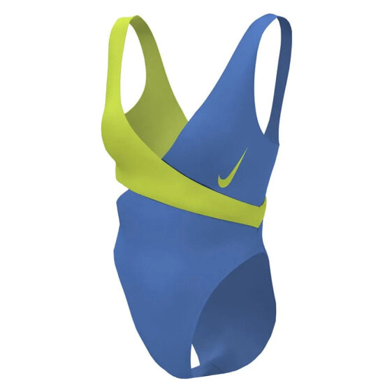 NIKE SWIM Colorblock Crossover Swimsuit