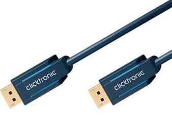 Разъем Clicktronic DisplayPort m/m - 3 м - DisplayPort - синий - золотой - 10,8 Гбит/с.