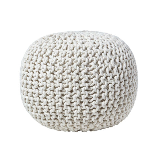 Runder Strickpouf 100% Baumwolle