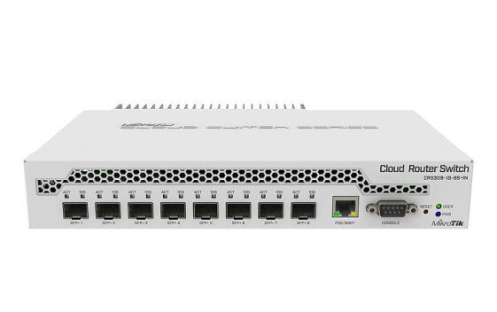Mikrotik CRS309-1G-8S+ Управляемый Gigabit Ethernet (10/100/1000) Белый Питание по Ethernet (PoE) CRS309-1G-8S+IN