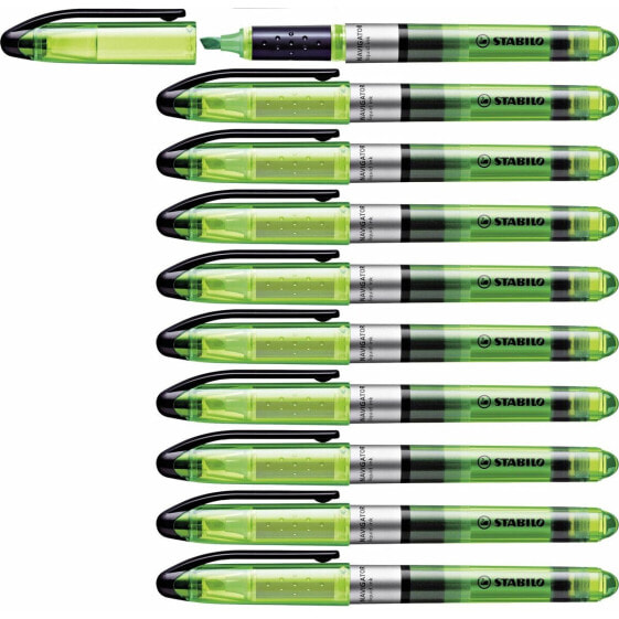 Флуоресцентный маркер Stabilo Navigator Зеленый 10 Предметы (1 штук)