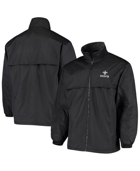 Куртка Dunbrooke для мужчин Черная Новый Орлеан Сэйнтс Триумф флис с молнией