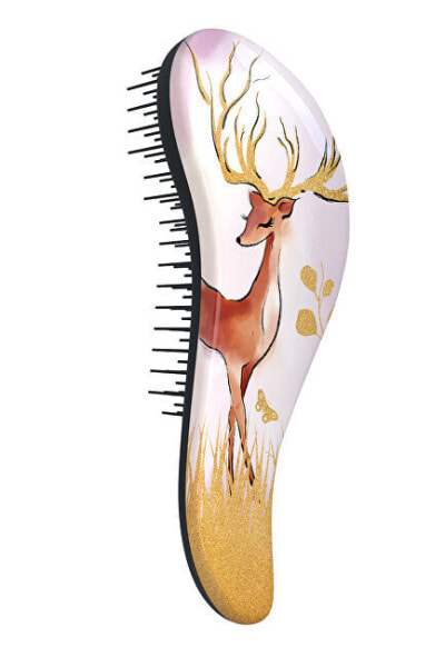 Расческа для волос с ручкой с изящным мотивом оленя для здоровых волос с блеском от Dtangler