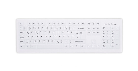 Active Key AK-C8100 - Full-size (100%) - Wired - USB - Membrane - QWERTY - White