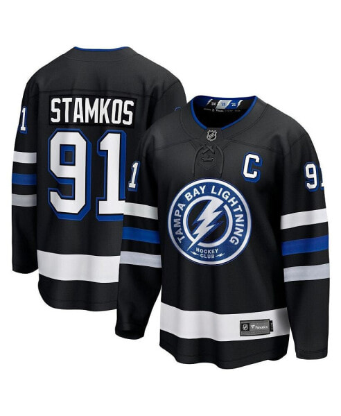 Men's Steven Stamkos Black Tampa Bay Lightning Alternate Premier Breakaway Player Jersey