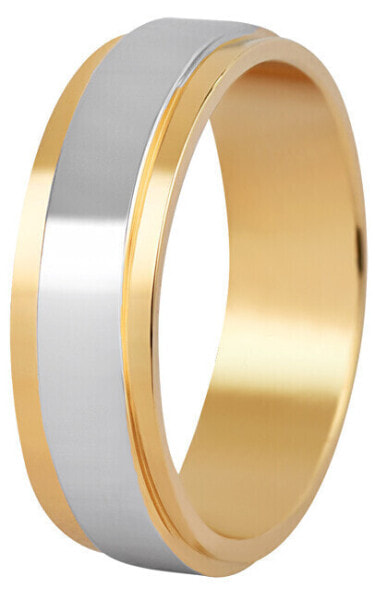 Men´s bicolor wedding ring made of steel SPP05