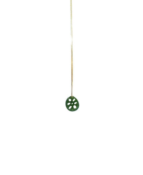 Lotus root — Jade pendant necklace