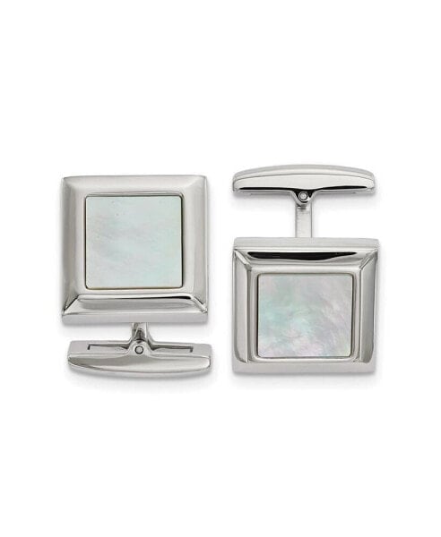 Stainless Steel Polished Square Cufflinks