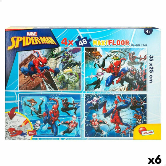 Детский пазл Spider-Man Двухсторонний 4 в 1 48 предметов 35 x 1,5 x 25 см (6 штук)