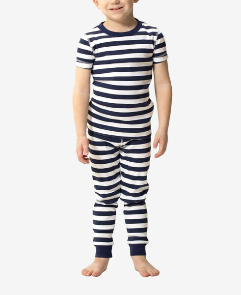 Nautical Stripe Little Boys and Girls 2-Piece Pajama Set