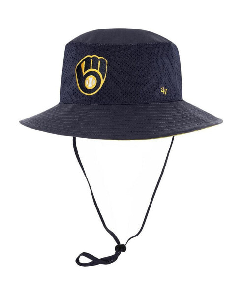 Men's '47 Navy Milwaukee Brewers Panama Pail Bucket Hat