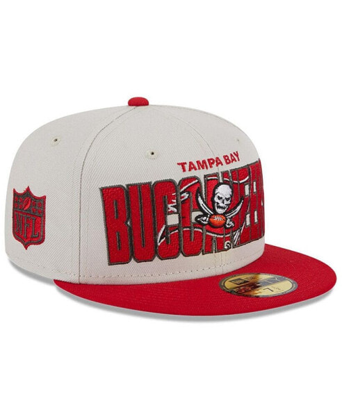 Men's Stone, Red Tampa Bay Buccaneers 2023 NFL Draft On Stage 59FIFTY Fitted Hat