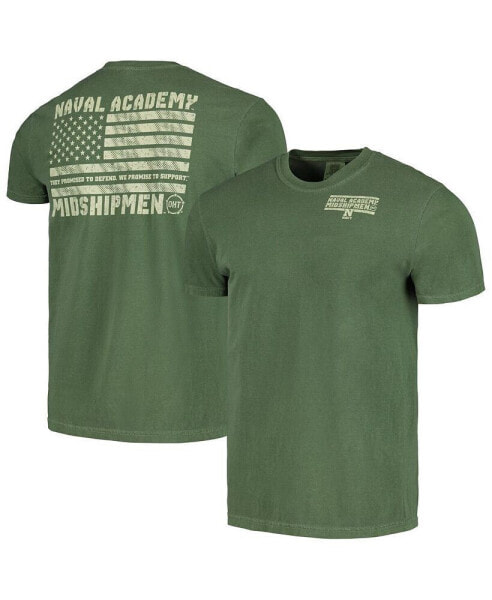 Men's Olive Distressed Navy Midshipmen OHT Military-Inspired Appreciation Comfort Colors T-shirt