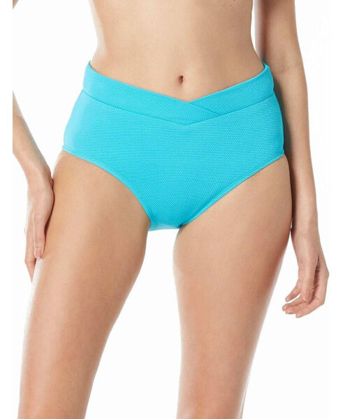 Women's Swim Letty Crossover Textured Bikini Bottom