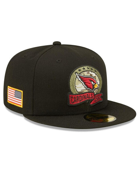 Men's Black Arizona Cardinals 2022 Salute To Service 59FIFTY Fitted Hat
