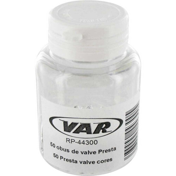 VAR Boyttle Of 50 Presta Valve Cores