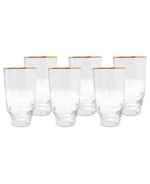 Высокие стаканы для хайбол Vivience shaped Bottom Rim, набор из 6 шт.