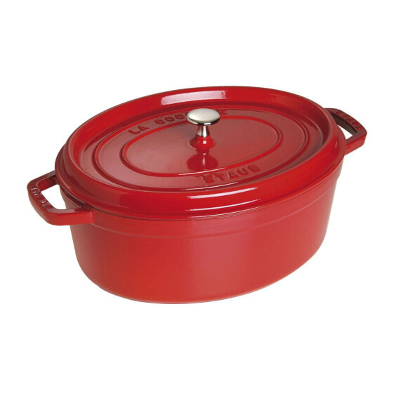 Zwilling STAUB LA COCOTTE, Casserole baking dish, Oval, Cast iron, Ceramic, Gas, Halogen, Induction, Sealed plate, Cherry (fruit), Enamel