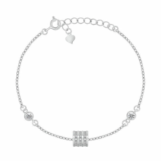 Women´s silver bracelet with zircons BRC162W