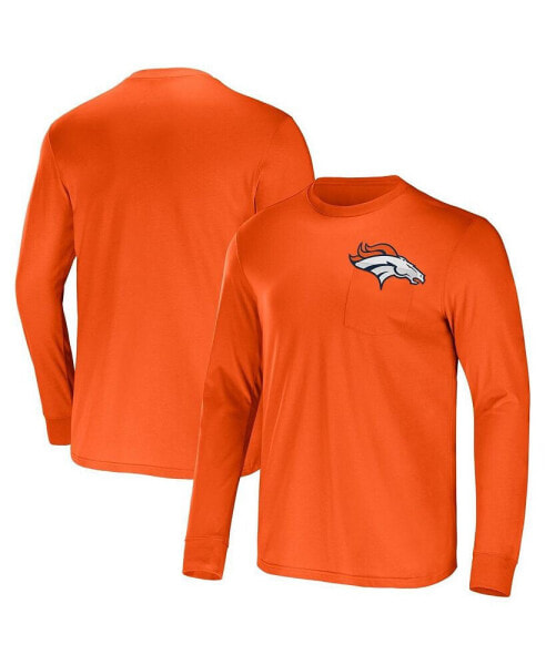 Men's NFL x Darius Rucker Collection by Orange Denver Broncos Team Long Sleeve T-shirt