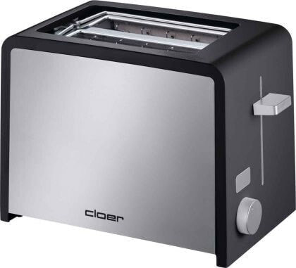 Cloer Toaster 3210 - 2 slice(s) - Black - Silver