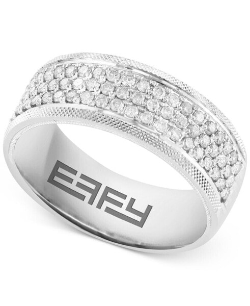 EFFY® Men's Diamond Pavé Band (3/4 ct. t.w.) in 14k White Gold
