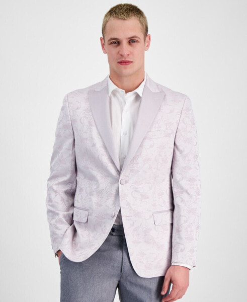 Men's Slim-Fit Floral Evening Jacket, Created for Macy's