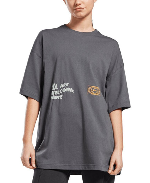 Women's Classic Good Vibes Cotton Graphic T-Shirt