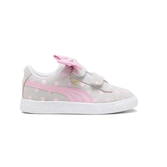 Puma Suede Classic Lf ReBow V Slip On Toddler Girls Grey Sneakers Casual Shoes