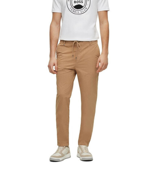Men's Slim-Fit Paper-Touch Stretch Cotton Trousers