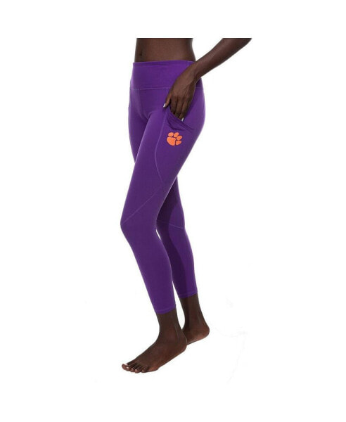 Брюки спортивные ZooZatz женские фиолетовые с карманами Clemson Tigers