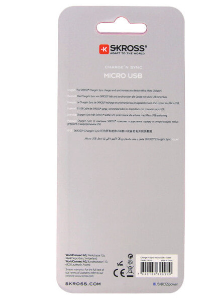 SKROSS 2.700240 - 1 m - USB A - Micro-USB A - USB 3.2 Gen 1 (3.1 Gen 1) - Male/Male - White