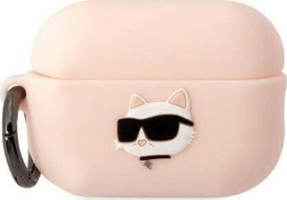 Karl Lagerfeld Etui Karl Lagerfeld KLAP2RUNCHP Apple AirPods Pro 2 cover różowy/pink Silicone Choupette Head 3D