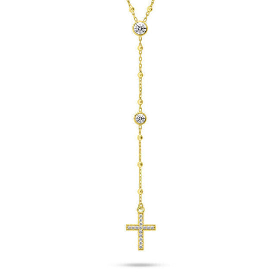 Timeless Rosary Gold Plated Necklace NCL113Y