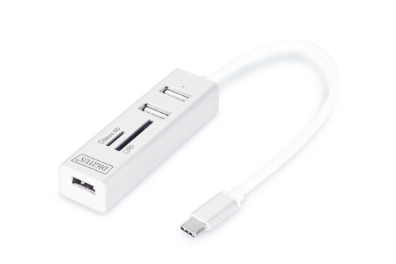 DIGITUS USB Type-C OTG 3-Port HUB + Card Reader