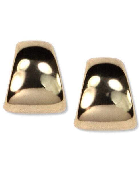 Gold-Tone Button Post Earrings