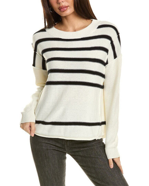 Lovestitch Stripe Sweater Women's White S