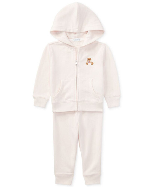 Baby Girls Bear Hoodie and Pants Set