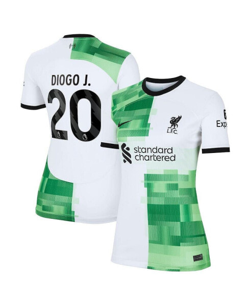 Women's Diogo Jota White Liverpool 2023/24 Away Replica Player Jersey