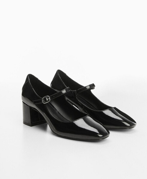 Women's Patent Leather-Effect Heeled Shoes