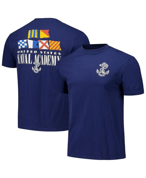 Men's and Women's Navy Midshipmen Hyper Local Nautical Flags Phrase T-Shirt