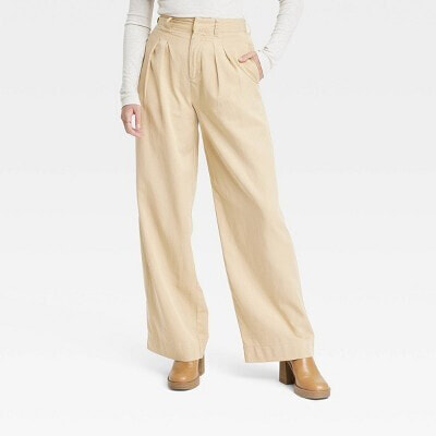 Women's High-Rise Loose Fit Pleated Chino Pants - Universal Thread