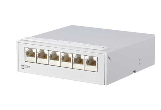 METZ CONNECT 130862-11-E - 10 Gigabit Ethernet - RJ-45 - Cat6 - Grey - 121.5 mm - 37.7 mm