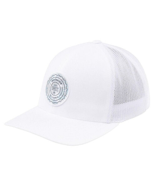 Men's White The Patch Floral Trucker Adjustable Hat