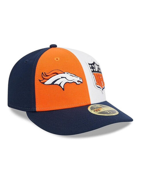 Головной убор, New Era Мужской Оранжевый, Синий Шапка с козырьком 2023 Denver Broncos 59FIFTY fitting.