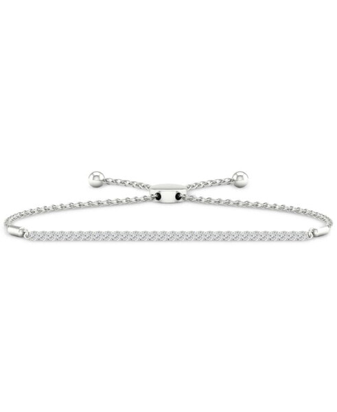 Lab Created Diamond Slider Bracelet (1ct. t.w.) in Rhodium-Plated Sterling Silver