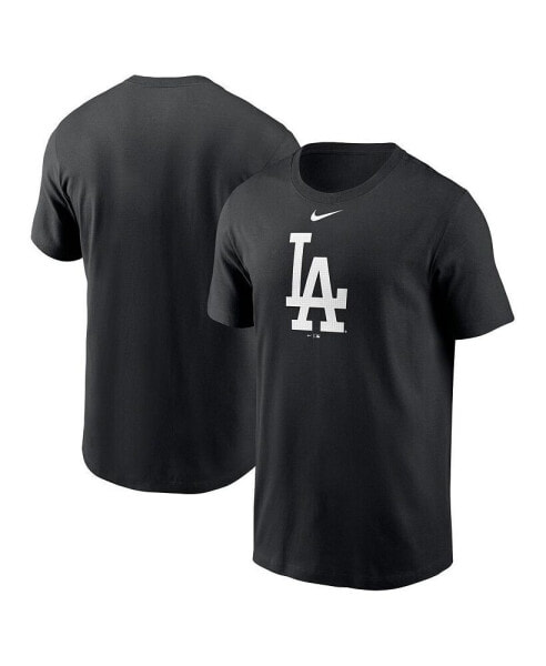 Men's Black Los Angeles Dodgers Fuse Logo T-Shirt